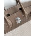 Hermes Birkin 30 Handmade Bag In Toile & Tourterelle Swift Leather