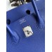 Hermes Birkin 35 Retourne Handmade Bag In Blue Electric Clemence Leather