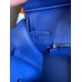 Hermes Birkin 35 Retourne Handmade Bag In Blue Electric Clemence Leather