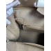 Hermes Birkin 35 Handmade Bag In Toile & Taupe Clemence Leather