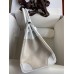 Hermes Birkin 35 Handmade Bag In Toile & White Clemence Leather