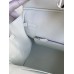 Hermes Birkin 35 Handmade Bag In Toile & White Clemence Leather