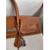 Hermes Birkin 35 Handmade Bag In Toile & Gold Swift Leather