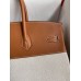 Hermes Birkin 35 Handmade Bag In Toile & Gold Swift Leather