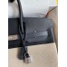 Hermes Birkin 35 Handmade Bag In Toile & Black Swift Leather