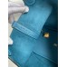 Hermes Picotin Lock 18 Handmade Bag in Blue Jean Clemence Leather