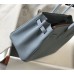 Hermes Birkin 30cm Bag In Blue Lin Clemence Leather GHW