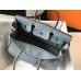 Hermes Birkin 30cm Bag In Blue Lin Clemence Leather GHW