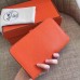 Hermes Dogon Duo Wallet In Orange Clemence Leather