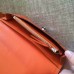 Hermes Dogon Duo Wallet In Orange Clemence Leather