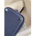 Hermes Picotin Lock 18 Handmade Bag in Blue Saphir Clemence Leather