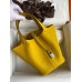 Hermes Picotin Lock 18 Handmade Bag in Jaune Ambre Clemence Leather