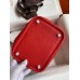 Hermes Picotin Lock 18 Handmade Bag in Red Clemence Leather