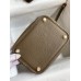 Hermes Picotin Lock 18 Handmade Bag in Taupe Clemence Leather