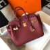 Hermes Birkin 30cm Bag In Bordeaux Clemence Leather GHW