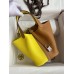 Hermes Picotin Lock 18 Bicolor Handmade Bag in Lime and Gold Clemence Leather