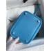 Hermes Picotin Lock 18 Handmade Bag in Blue du Nord Clemence Leather