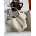 Hermes Picotin Lock 18 Handmade Bag in Craie Clemence Leather