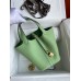 Hermes Picotin Lock 18 Handmade Bag in Vert Criquet Clemence Leather