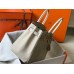 Hermes Birkin 30cm Bag In Beton Clemence Leather GHW