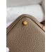 Hermes Picotin Lock 18 Bicolor Handmade Bag in Taupe and Gold Clemence Leather