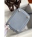Hermes Picotin Lock 18 Handmade Bag in Blue Lin Clemence Leather