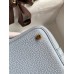 Hermes Picotin Lock 18 Handmade Bag in Blue Lin Clemence Leather