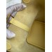 Hermes Picotin Lock 18 Handmade Bag in Jaune Poussin Clemence Leather