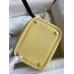 Hermes Picotin Lock 18 Handmade Bag in Jaune Poussin Clemence Leather