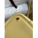 Hermes Picotin Lock 18 Handmade Bag in Jaune Poussin Clemence Leather