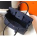 Hermes Birkin 30cm Bag In Dark Blue Clemence Leather GHW