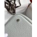Hermes Picotin Lock 22 Bicolor Handmade Bag in Gris Mouette and Blue Agate Swift Leather