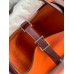 Hermes Picotin Lock 22 Bicolor Handmade Bag in Orange and Burgundy Swift Leather