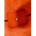Hermes Picotin Lock 22 Bicolor Handmade Bag in Orange and Burgundy Swift Leather