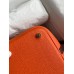 Hermes Picotin Lock 22 Bicolor Handmade Bag in Orange and Burgundy Swift Leather