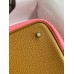 Hermes Picotin Lock 22 Bicolor Handmade Bag in Sesame and Rose Azalee Clemence Leather