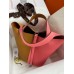 Hermes Picotin Lock 22 Bicolor Handmade Bag in Sesame and Rose Azalee Clemence Leather