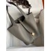 Hermes Picotin Lock 22 Handmade Bag in Etain Clemence Leather