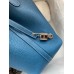 Hermes Picotin Lock 22 Handmade Bag in Blue Jean Clemence Leather