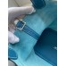 Hermes Picotin Lock 22 Handmade Bag in Blue Jean Clemence Leather