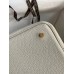 Hermes Picotin Lock 22 Handmade Bag in Pearl Grey Clemence Leather