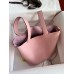 Hermes Picotin Lock 22 Handmade Bag in Pink Clemence Leather