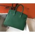 Hermes Birkin 30cm Bag In Vert Vertigo Clemence Leather GHW