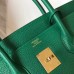 Hermes Birkin 30cm Bag In Vert Vertigo Clemence Leather GHW