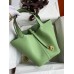 Hermes Picotin Lock 22 Handmade Bag in Vert Criquet Clemence Leather