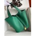 Hermes Picotin Lock 22 Handmade Bag in Vert Vertigo Clemence Leather