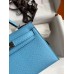 Hermes Kelly Mini II Sellier Handmade Bag In Celeste Epsom Calfskin