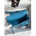 Hermes Kelly Mini II Sellier Handmade Bag In Celeste Epsom Calfskin