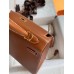 Hermes Kelly Sellier 25 Handmade Bag In Gold Barenia Calfskin