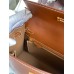 Hermes Kelly Sellier 25 Handmade Bag In Gold Barenia Calfskin
